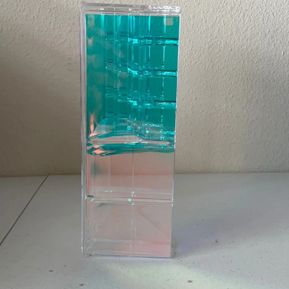 Clear Makeup Organizer with Tiered Design and Multiple Compartments